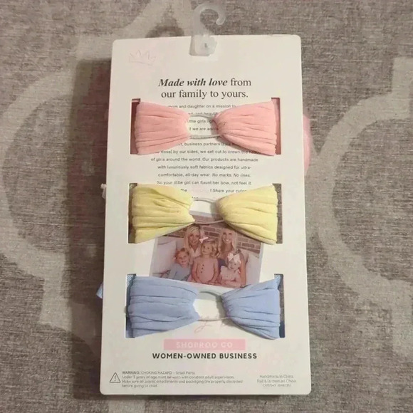 ROO Baby Girl Wide Bow Headbands Blue, Pink, Yellow and White - Picture 5 of 5